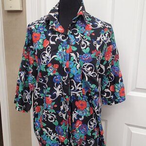 Connections Related Separates Button Up Shirt Size Large 16/18